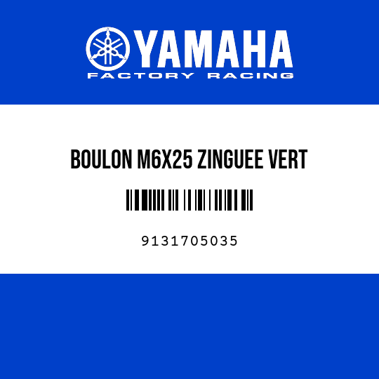 BOULON M6X25 ZINGUEE VERT