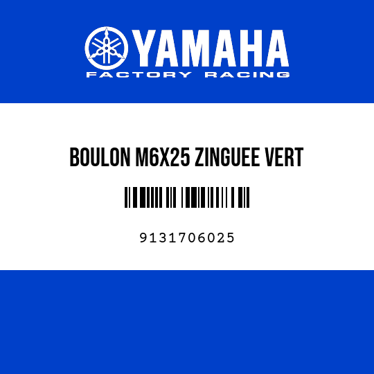 BOULON M6X25 ZINGUEE VERT