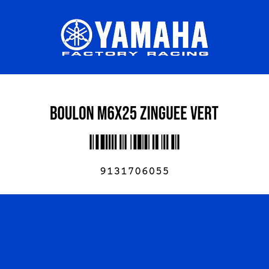 BOULON M6X25 ZINGUEE VERT