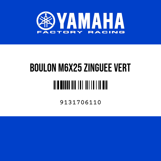 BOULON M6X25 ZINGUEE VERT