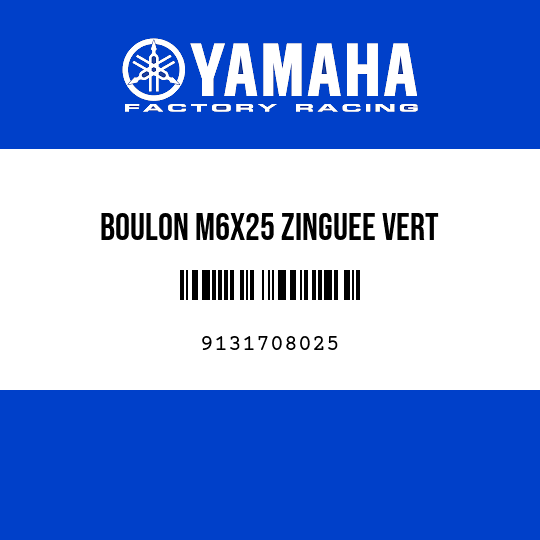 BOULON M6X25 ZINGUEE VERT