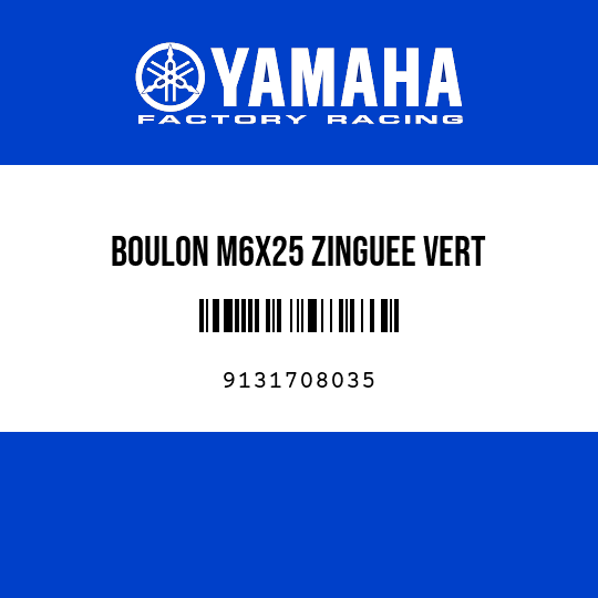 BOULON M6X25 ZINGUEE VERT