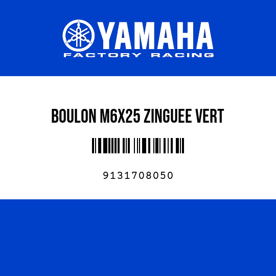 BOULON M6X25 ZINGUEE VERT