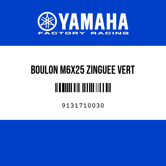 BOULON M6X25 ZINGUEE VERT
