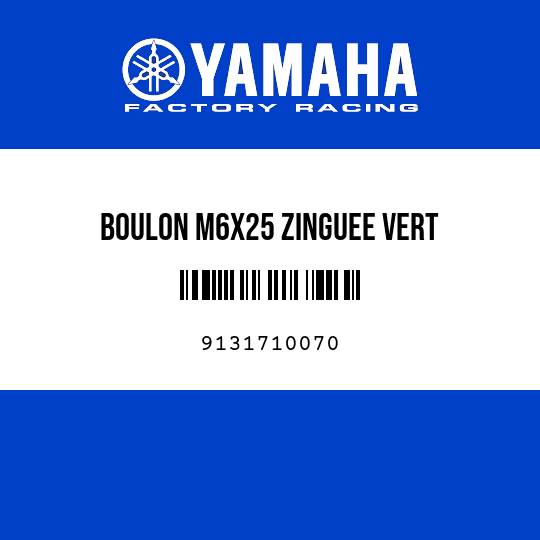 BOULON M6X25 ZINGUEE VERT