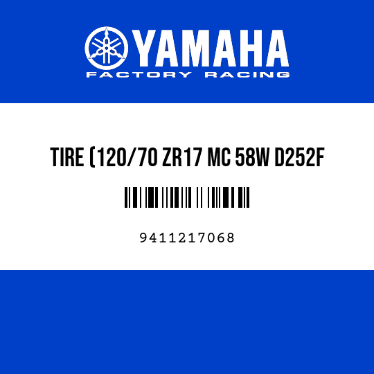 TIRE (120/70 ZR17 MC 58W D252F