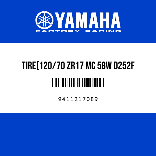 TIRE(120/70 ZR17 MC 58W D252F